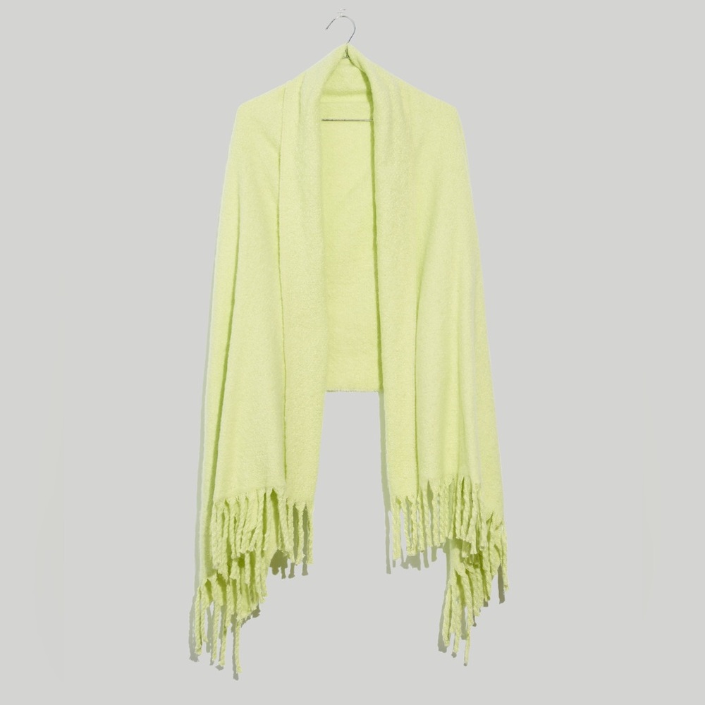 Madewell: (Re)Sourced Outsized Scarf/Shawl: Limelight: Yellow/Green
